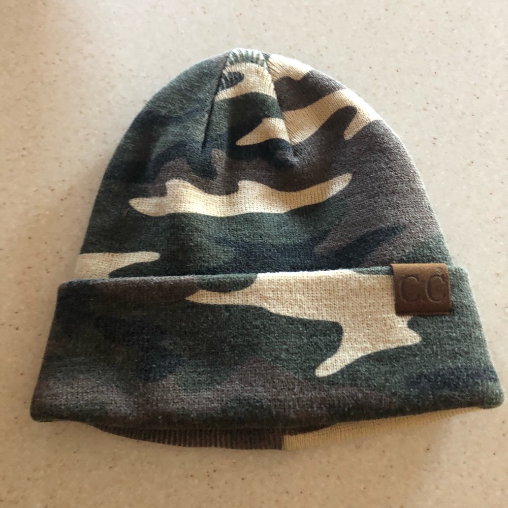 CC camo beanie